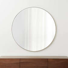 View Edge Brass Round Wall Mirror 48" - image 1 of 10
