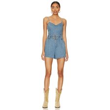 Show Me Your Mumu Sloane Romper in Dusk Blue | REVOLVE
