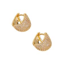 Ettika Diamond Stud Earrings in Clear &amp; Gold | REVOLVE