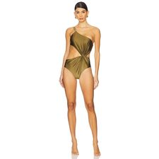 Zimmermann Wylie Twist Cut Out One Piece in Olive | REVOLVE