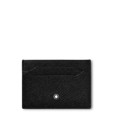 Montblanc Sartorial Leather Card Holder, Main, color, Black