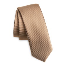 BOSS Recycled Polyester Tie, Main, color, Medium Beige