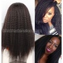Kinky Straight Human Hair Full Lace Wig