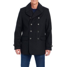 Vince Camuto Water Resistant Peacoat, Main, color, Black