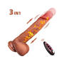 WATCH VIDEO 3 in 1 Vibrating Thrusting Realistic Penis Dildo with Remote Control