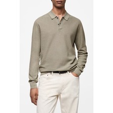  Structured Long Sleeve Polo Top 