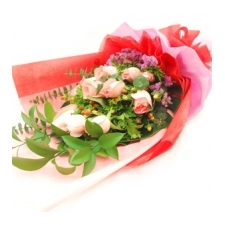 Hand Tied Flower Bouquets: 12 Delux Pink Bouquet in Philippines
