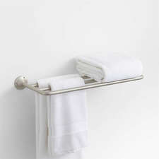 View Classic Round Brushed Nickel Wall-Mounted Bathroom Towel Rack - image 1 of 3