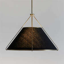 View Remi Black Conical Pendant Light - image 1 of 7