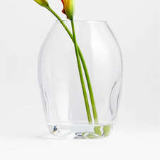 View Regen Clear Blown Glass Vase 11" - image 1 of 6