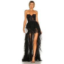 For Love &amp; Lemons X REVOLVE Bustier Gown in Black | REVOLVE