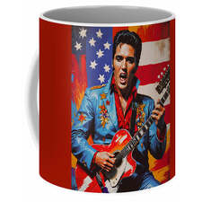 AI Art Pop Art Superstars Elvis Presley 4 - Mug