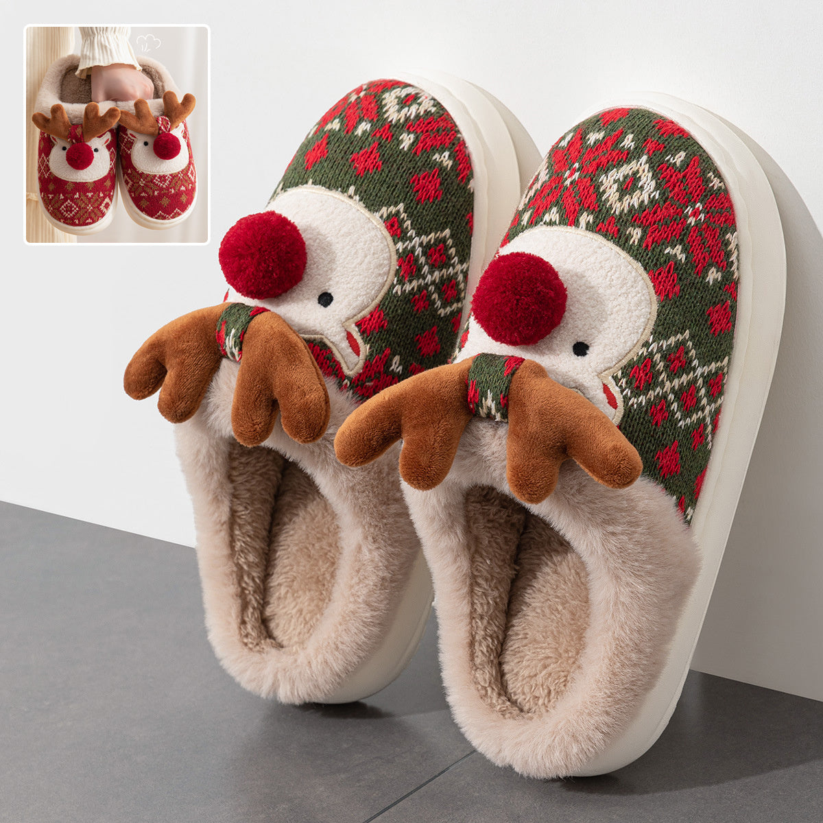 Cute Christmas Elk Plush Sl...