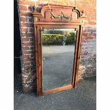 A Delightful large Antique 19th Century French original fruitwood Mirror