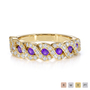 Gold / Platinum Amethyst an...