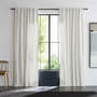 View Ivory Cotton Velvet Window Curtain Panel with Lining 48"x108" - image 1 of 8