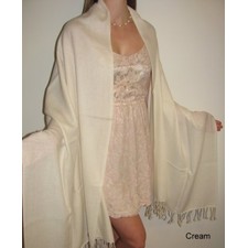 Browse Soft Warm Cream Nepal Cashmere Shawl | Yours Elegantly