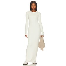 COTTON CITIZEN Verona Crewneck Maxi Dress in Bone | REVOLVE