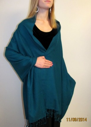 Dark Teal Green Nepal Cashm...