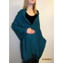 Dark Teal Green Nepal Cashmere Warm Shawl Wrap | Yours Elegantly