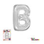 Super Shape Letter B Silver Mylar Balloon