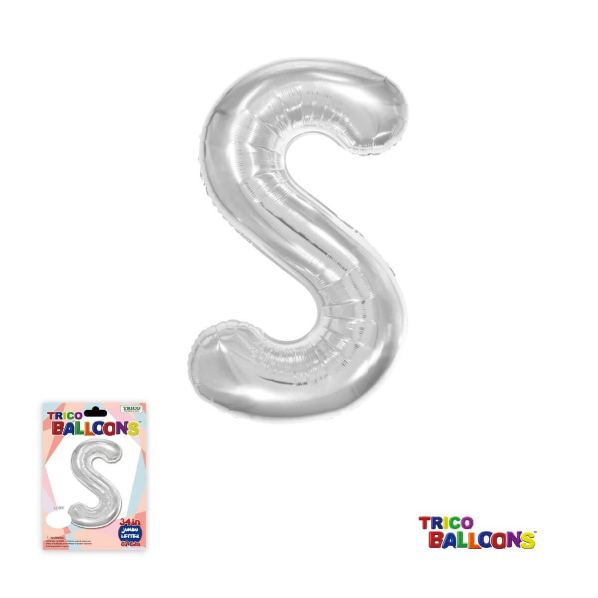 Super Shape Letter S Silver...