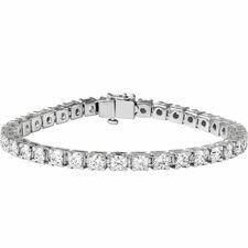 Created Moissanite-White Tennis Bracelet in Sterling Silver