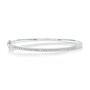 14K White Gold Diamond Bangle