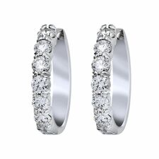 Rummeles Signature Diamond Huggie Earrings