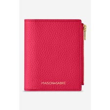 MAISON de SABRÉ Small Leather Bifold Wallet, Main, color, Fuchsia Lavender
