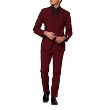 OppoSuits Blazing Burgundy Two-Piece Suit with Tie, Main, color, Red