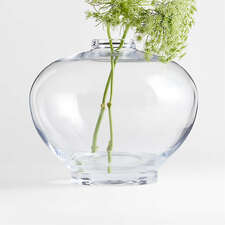 View Ophelia Clear Hand Blown Glass Round Vase 10" - image 1 of 9