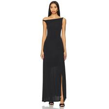 Peachy Den Kylie Maxi Dress in Graphite | REVOLVE