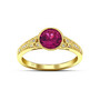 14 KT Yellow Gold Pink Tourmaline and Diamond Ring 