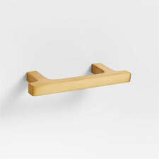 View Square Edge 3" Brushed Brass Cabinet Drawer Bar Pull - image 1 of 5