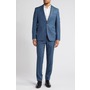 Ted Baker London Ron Extra Slim Fit Blue Textured Wool Suit, Main, color, Teal