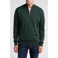 Autumn Crest Wool Blend Quarter Zip Sweater, Main, color, Lacinato