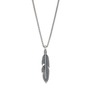 Degs &amp; Sal Feather Pendant Necklace, Main, color, Silver