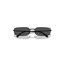 Prada 59mm Rectangular Sunglasses, Main, color, Black/ Grey
