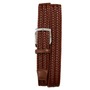 Torino Woven Leather Belt, Main, color, Cognac