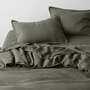 View New Natural EUROPEAN FLAX ™-Certified Linen Burnt Green King Duvet Cover - image 1 of 14