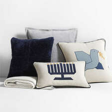 View Deep Indigo Hanukkah Throw Pillow Arrangement - image 1 of 1