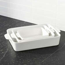 View White Potluck Baking Dishes Set of Three - image 2 of 4