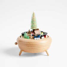 View Handmade German Holiday Train Station Music Box - image 1 of 3