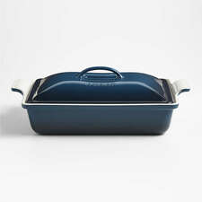 View Le Creuset ® Heritage 4-Qt. Nuit Ceramic Rectangular Baking Dish with Lid - image 1 of 7