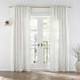 View Trevino Crisp White Cotton Silk Blend Window Curtain Panel 52"x84" - image 1 of 9