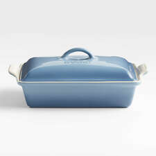 View Le Creuset ® Heritage Rectangular 4-Qt. Chambray Blue Ceramic Casserole Dish with Lid - image 1 of 6