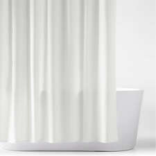 View Organic Cotton White Seersucker Shower Curtain - image 1 of 4