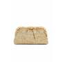 olga berg Amalia Pleated Woven Clutch in Natural | REVOLVE