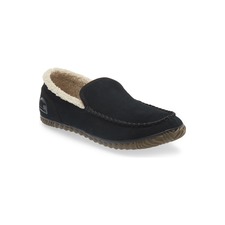 SOREL Dude MOC™ Faux Fur Lined Slipper, Main, color, Sorel Black